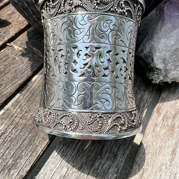 Huge statement Vintage solid 925 Sterling Silver Lois Hill Cuff - Picture 4 of 6